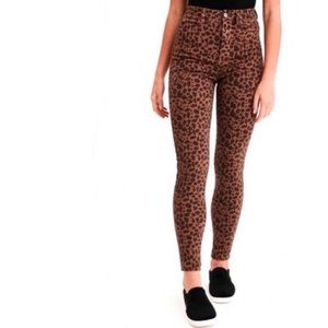 American Eagle Outfitters | High Rise Jegging | brown leopard print
